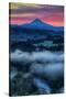 Sunrise Mood and Fire at Mount Hood, Sandy, Oregon, Portland-Vincent James-Stretched Canvas