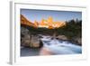 Sunrise Mount Fitz Roy (Cerro Chalten) and Waterfall on Lago De Los Tres Hike, Patagonia, Argentina-Matthew Williams-Ellis-Framed Photographic Print