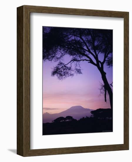 Sunrise, Mount Kilimanjaro, Amboseli National Park, Kenya, East Africa, Africa-David Poole-Framed Photographic Print