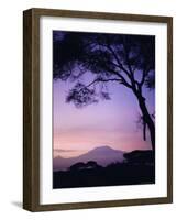 Sunrise, Mount Kilimanjaro, Amboseli National Park, Kenya, East Africa, Africa-David Poole-Framed Photographic Print