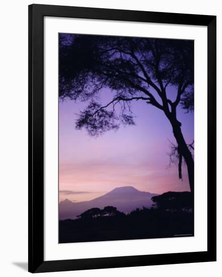 Sunrise, Mount Kilimanjaro, Amboseli National Park, Kenya, East Africa, Africa-David Poole-Framed Photographic Print