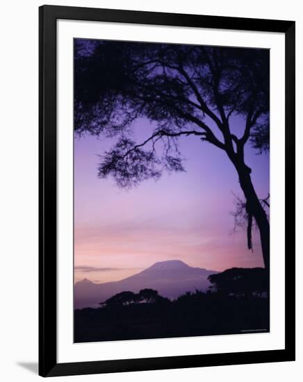 Sunrise, Mount Kilimanjaro, Amboseli National Park, Kenya, East Africa, Africa-David Poole-Framed Photographic Print