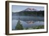 Sunrise, Mount Rainier, Reflection Lake, Mount Rainier NP, Washington-Michel Hersen-Framed Photographic Print