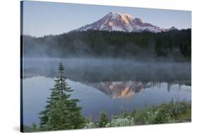 Sunrise, Mount Rainier, Reflection Lake, Mount Rainier NP, Washington-Michel Hersen-Stretched Canvas