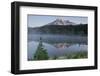 Sunrise, Mount Rainier, Reflection Lake, Mount Rainier NP, Washington-Michel Hersen-Framed Photographic Print