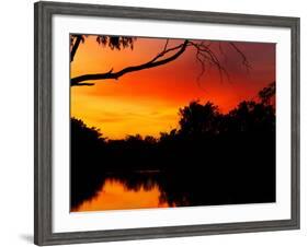 Sunrise, Murray River, Moama, New South Wales, Victoria, Australia-David Wall-Framed Photographic Print