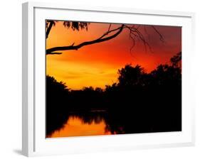 Sunrise, Murray River, Moama, New South Wales, Victoria, Australia-David Wall-Framed Photographic Print