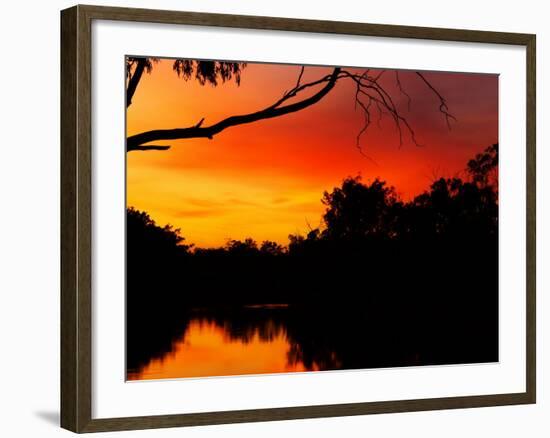 Sunrise, Murray River, Moama, New South Wales, Victoria, Australia-David Wall-Framed Photographic Print