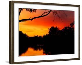 Sunrise, Murray River, Moama, New South Wales, Victoria, Australia-David Wall-Framed Photographic Print