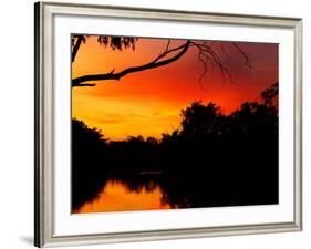 Sunrise, Murray River, Moama, New South Wales, Victoria, Australia-David Wall-Framed Photographic Print