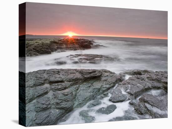 Sunrise Near Brenton Point State Park on Ocean Road in Newport, Rhode Island, Usa-Jerry & Marcy Monkman-Stretched Canvas