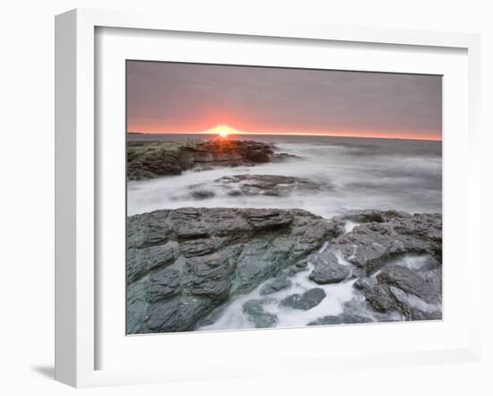 Sunrise Near Brenton Point State Park on Ocean Road in Newport, Rhode Island, Usa-Jerry & Marcy Monkman-Framed Photographic Print