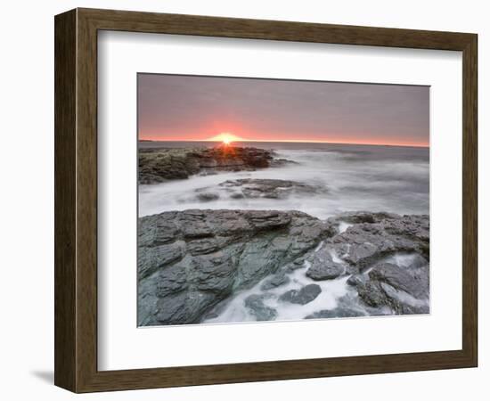 Sunrise Near Brenton Point State Park on Ocean Road in Newport, Rhode Island, Usa-Jerry & Marcy Monkman-Framed Photographic Print