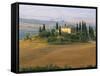 Sunrise Near San Quirico D'Orcia, Val D'Orcia, Siena Province, Tuscany, Italy, Europe-Sergio Pitamitz-Framed Stretched Canvas