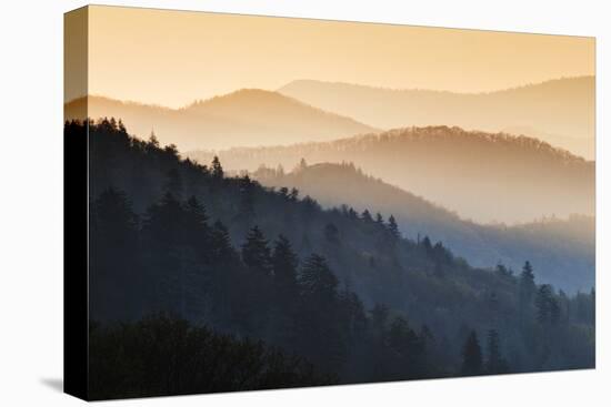 Sunrise, Oconaluftee Overlook, Great Smoky Mountains National Park, North Carolina, USA-null-Stretched Canvas