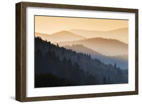 Sunrise, Oconaluftee Overlook, Great Smoky Mountains National Park, North Carolina, USA-null-Framed Photographic Print