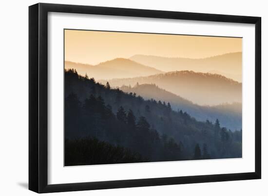 Sunrise, Oconaluftee Overlook, Great Smoky Mountains National Park, North Carolina, USA-null-Framed Photographic Print