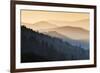 Sunrise, Oconaluftee Overlook, Great Smoky Mountains National Park, North Carolina, USA-null-Framed Photographic Print