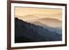 Sunrise, Oconaluftee Overlook, Great Smoky Mountains National Park, North Carolina, USA-null-Framed Photographic Print