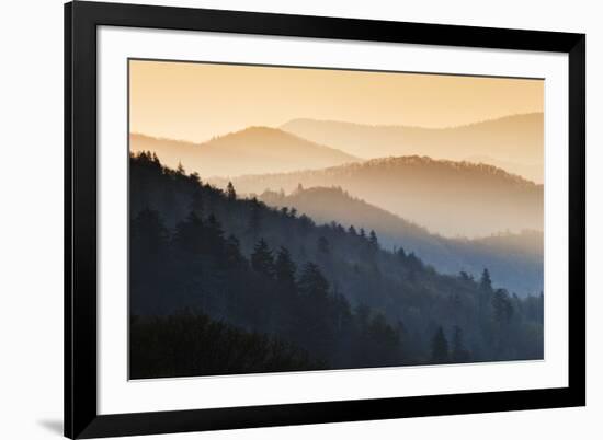 Sunrise, Oconaluftee Overlook, Great Smoky Mountains National Park, North Carolina, USA-null-Framed Photographic Print