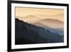 Sunrise, Oconaluftee Overlook, Great Smoky Mountains National Park, North Carolina, USA-null-Framed Photographic Print