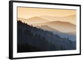 Sunrise, Oconaluftee Overlook, Great Smoky Mountains National Park, North Carolina, USA-null-Framed Photographic Print