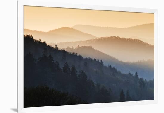 Sunrise, Oconaluftee Overlook, Great Smoky Mountains National Park, North Carolina, USA-null-Framed Photographic Print