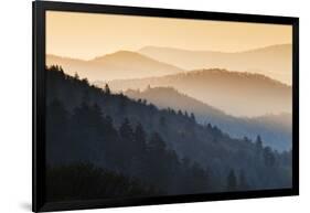 Sunrise, Oconaluftee Overlook, Great Smoky Mountains National Park, North Carolina, USA-null-Framed Premium Photographic Print