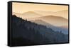 Sunrise, Oconaluftee Overlook, Great Smoky Mountains National Park, North Carolina, USA-null-Framed Stretched Canvas