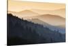 Sunrise, Oconaluftee Overlook, Great Smoky Mountains National Park, North Carolina, USA-null-Stretched Canvas