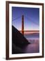 Sunrise Of A Single Bridge Of The Golden Gate Bridge, With The San Francisco Skyline And Bay Bridge-Joe Azure-Framed Photographic Print