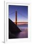 Sunrise Of A Single Bridge Of The Golden Gate Bridge, With The San Francisco Skyline And Bay Bridge-Joe Azure-Framed Photographic Print