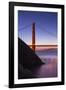 Sunrise Of A Single Bridge Of The Golden Gate Bridge, With The San Francisco Skyline And Bay Bridge-Joe Azure-Framed Photographic Print