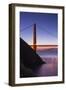 Sunrise Of A Single Bridge Of The Golden Gate Bridge, With The San Francisco Skyline And Bay Bridge-Joe Azure-Framed Photographic Print