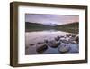 Sunrise on a beautiful reflective lake in the Canadian Rockies, Jasper National Park-Adam Burton-Framed Photographic Print