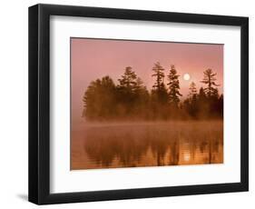 Sunrise on a Lake, Adirondack Park, New York, USA-Jay O'brien-Framed Photographic Print