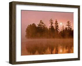 Sunrise on a Lake, Adirondack Park, New York, USA-Jay O'brien-Framed Photographic Print