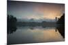 Sunrise on a Lake in Sao Paulo's Ibirapuera Park-Alex Saberi-Mounted Photographic Print