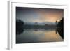 Sunrise on a Lake in Sao Paulo's Ibirapuera Park-Alex Saberi-Framed Photographic Print