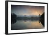 Sunrise on a Lake in Sao Paulo's Ibirapuera Park-Alex Saberi-Framed Photographic Print