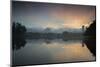 Sunrise on a Lake in Sao Paulo's Ibirapuera Park-Alex Saberi-Mounted Premium Photographic Print