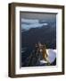 Sunrise on Aiguille Du Midi Cable Car Station, Mont Blanc Range, Chamonix, French Alps, France-Christian Kober-Framed Photographic Print