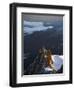 Sunrise on Aiguille Du Midi Cable Car Station, Mont Blanc Range, Chamonix, French Alps, France-Christian Kober-Framed Photographic Print