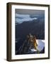 Sunrise on Aiguille Du Midi Cable Car Station, Mont Blanc Range, Chamonix, French Alps, France-Christian Kober-Framed Photographic Print