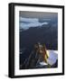 Sunrise on Aiguille Du Midi Cable Car Station, Mont Blanc Range, Chamonix, French Alps, France-Christian Kober-Framed Photographic Print