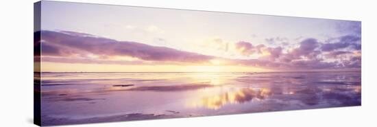 Sunrise on Beach, North Sea, Germany-null-Stretched Canvas