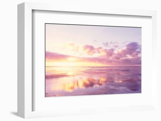 Sunrise On Beach, North Sea, Germany-null-Framed Photographic Print