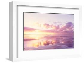 Sunrise On Beach, North Sea, Germany-null-Framed Photographic Print