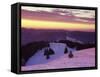 Sunrise on Belchen Mountain in Winter, Black Forest, Baden Wurttemberg, Germany, Europe-Marcus Lange-Framed Stretched Canvas