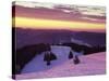 Sunrise on Belchen Mountain in Winter, Black Forest, Baden Wurttemberg, Germany, Europe-Marcus Lange-Stretched Canvas